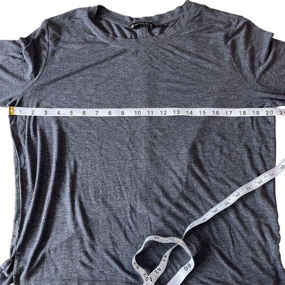 Athleta Top Womens Medium Threadlight Long Sleeve Gray Tee Stretch Modal 223948 - Picture 6 of 7